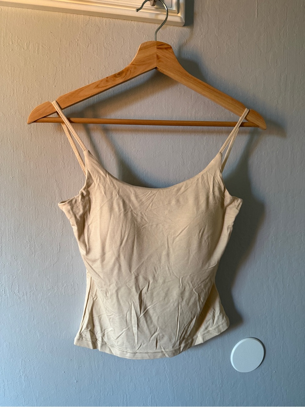 Neutral Cream Spaghetti Strap Cami Top